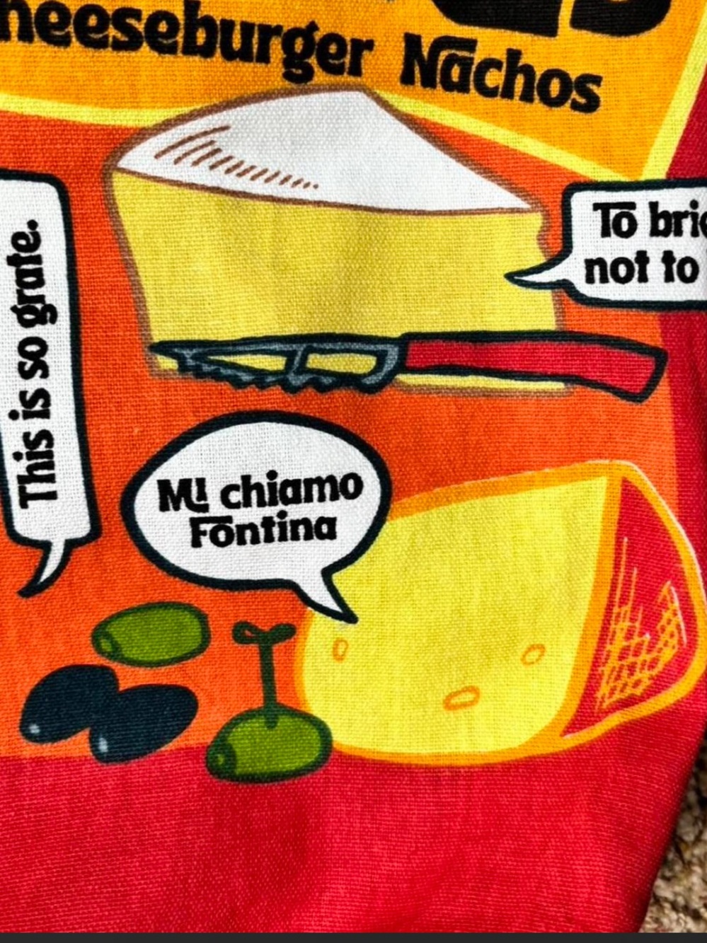 Cheese Adventures Red & Yellow Tote Bag - Picture 2 of 6